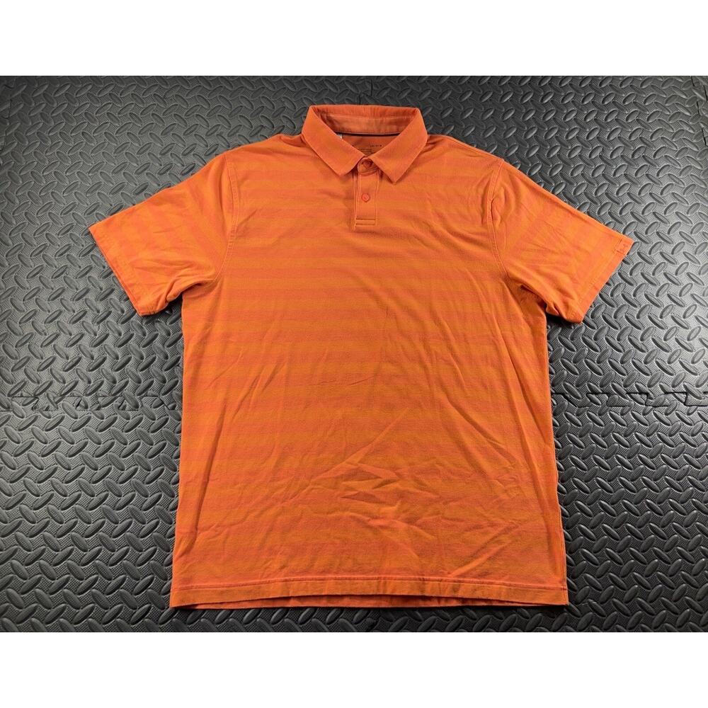 Under Armour Polo Shirt Adult Large Orange Golf Golfing Casual Active Men's